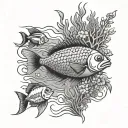 Vito, aquarium, Agropoli tattoo design idea