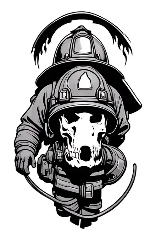 Firefighting tattoo design idea