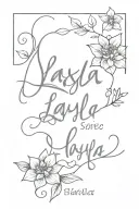 name layla name tattoo design idea
