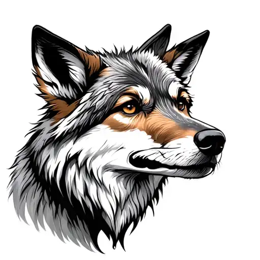 Coyote tattoo design idea
