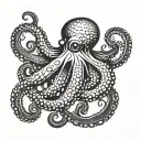 Black Octopus tattoo design idea