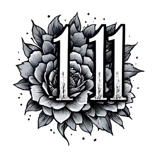 11:11 wish written tattoo design idea