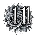 11:11 wish written tattoo design idea