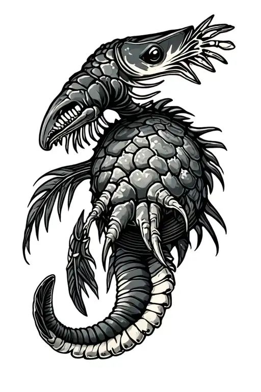 infantry marine life tattoo design idea
