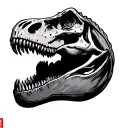 T Rex Skull tattoo design idea