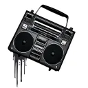 Boombox tattoo design idea