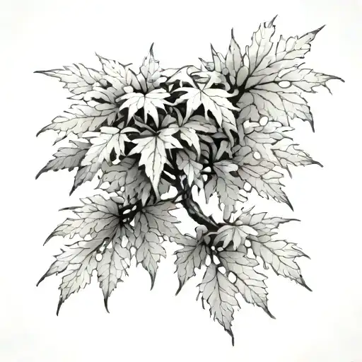 Japanese Maple Tree tattoo design idea