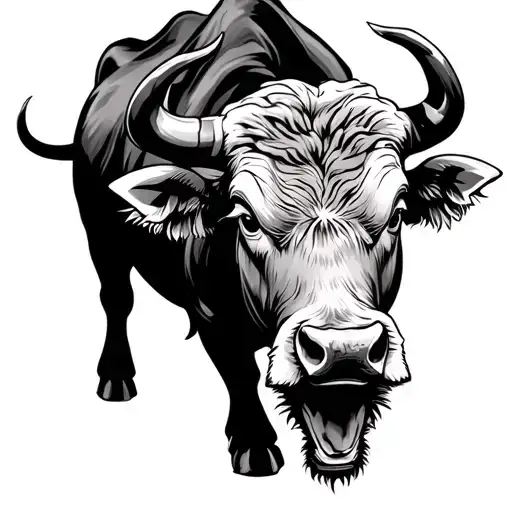 Charging Bull tattoo design idea