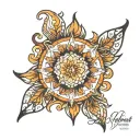 the word 'radiant' tattoo design idea