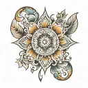 the word 'radiant' tattoo design idea