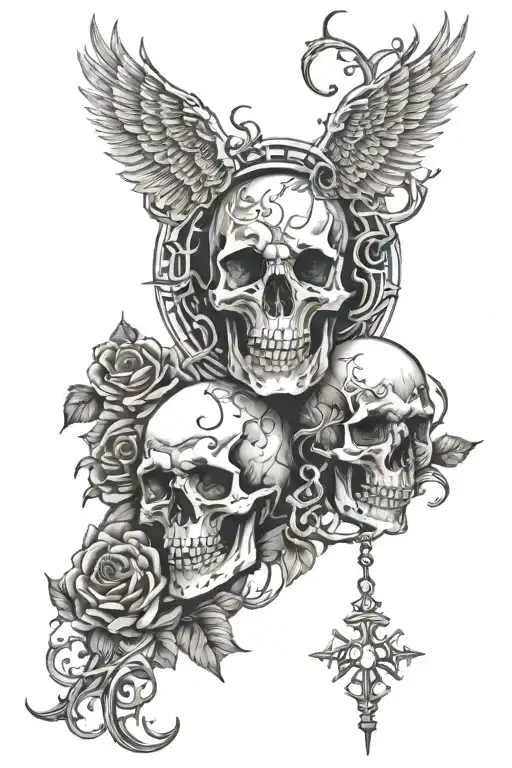dead and half alive connected to another tattoo design idea