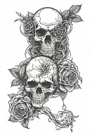 dead and half alive connected to another tattoo design idea