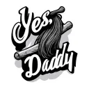 "Yes, Daddy" flogger with daddy daughter tattoos inspired tattoo design idea