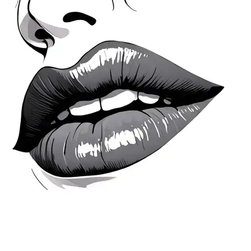 lip tattoo design idea