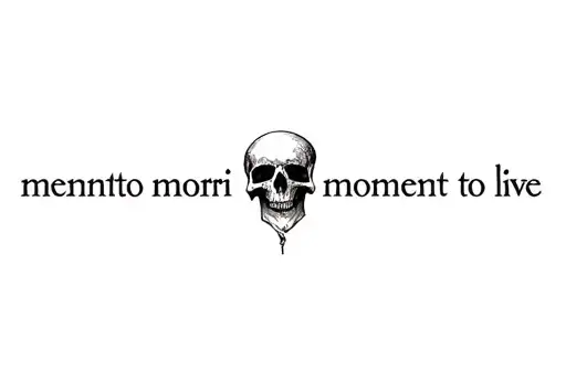 "memento mori moment to live" tattoo design idea