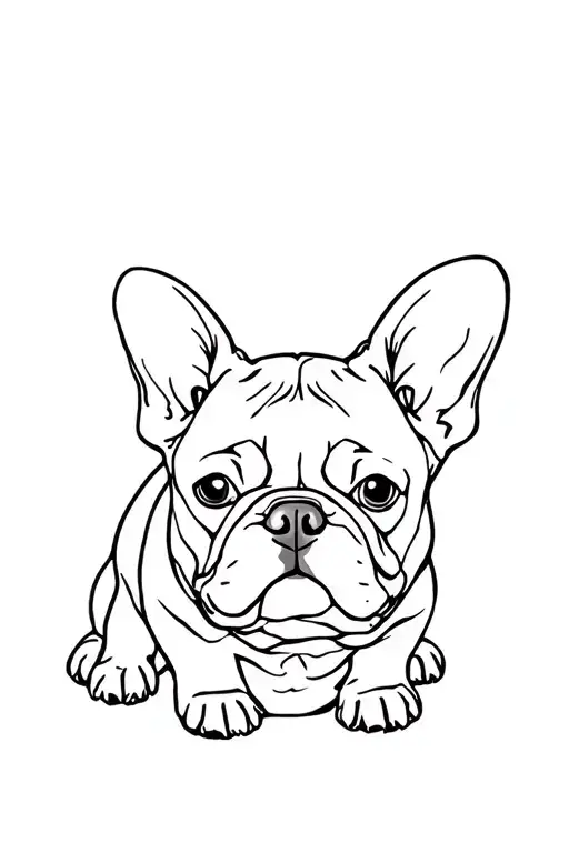 french bulldog tattoo design idea