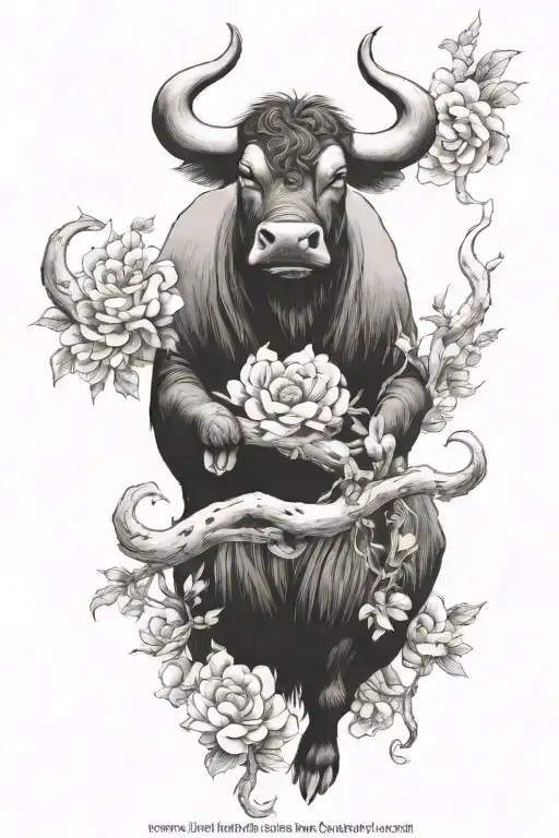 Chinese ox tattoo design idea