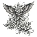 Medium sized inner forearm tattoo design idea