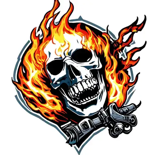 Ghost Rider icon tattoo design idea