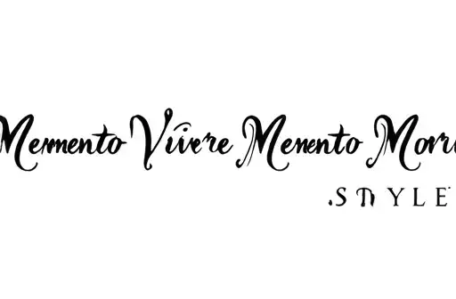 "Memento Vivere Memento Mori" tattoo design idea
