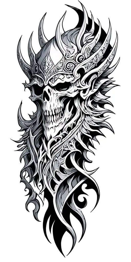 lich king tattoo design idea