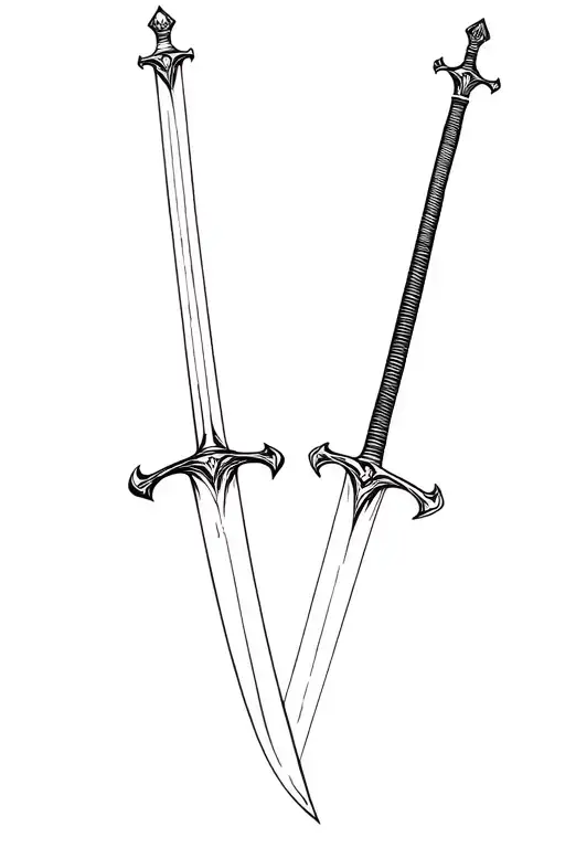 sword gladiator tattoo design idea