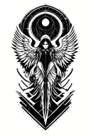 arc angel michael tattoo design idea