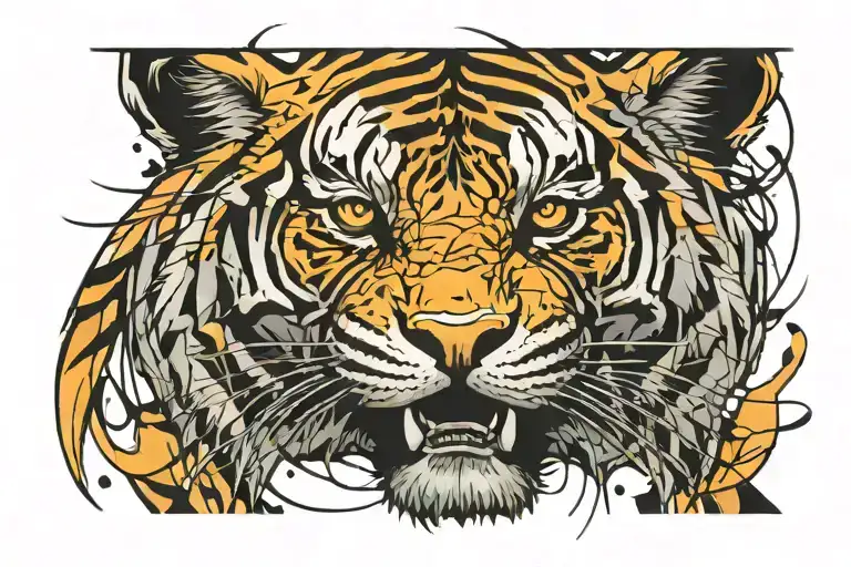 ADHD Tiger tattoo design idea