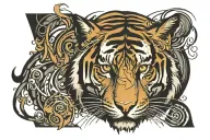 ADHD Tiger tattoo design idea