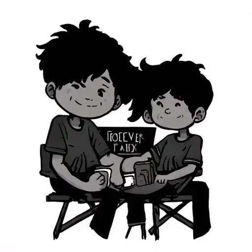 friends,boys, forever,camping,  tattoo design idea