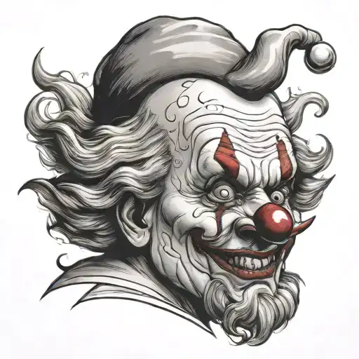 art the clown tattoo design idea