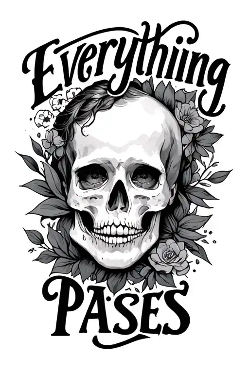 Everything Passes tattoo design idea