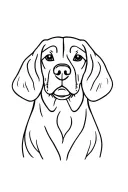 beagle dog face line tattoo tattoo design idea