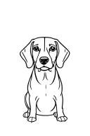 beagle dog face line tattoo tattoo design idea