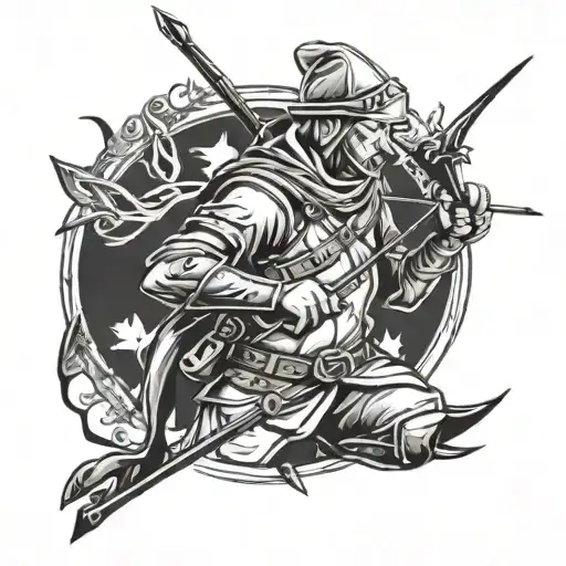 Robin hood tattoo design idea