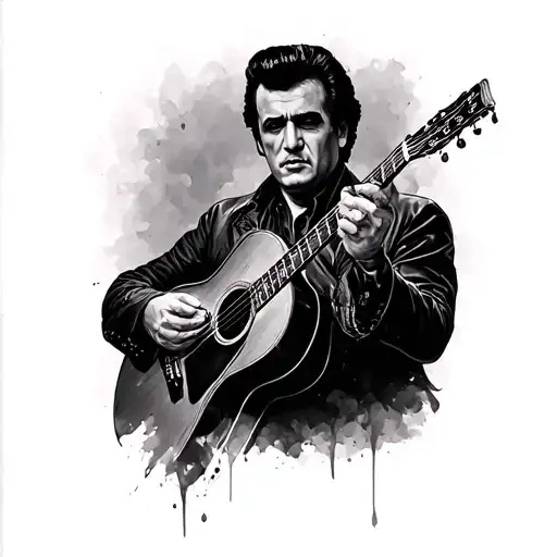 Johnny Cash tattoo design idea