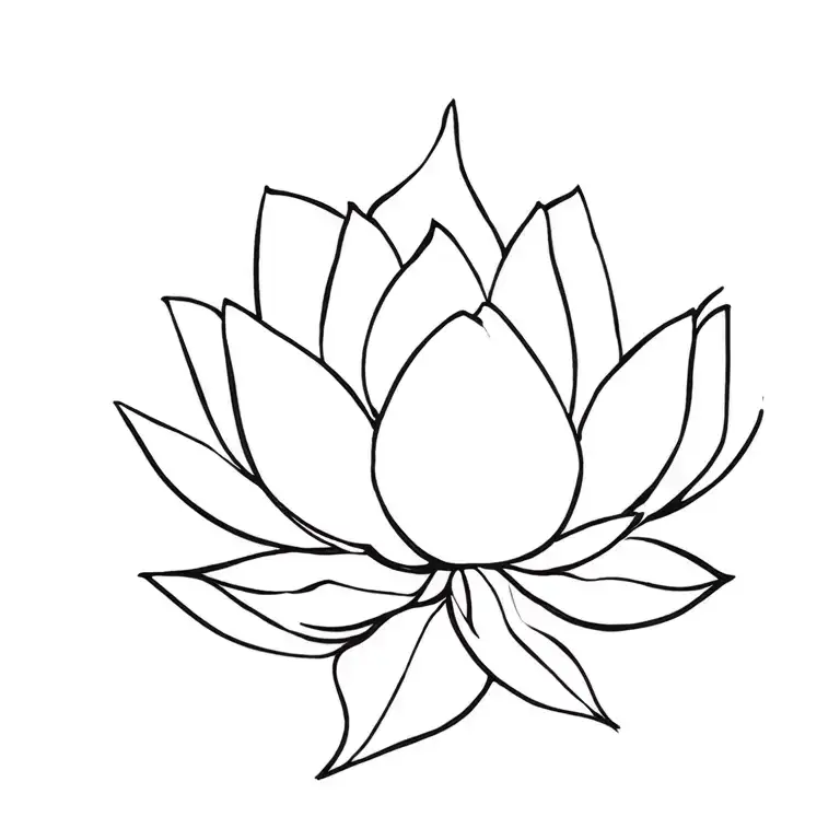 lotus flower tattoo design idea