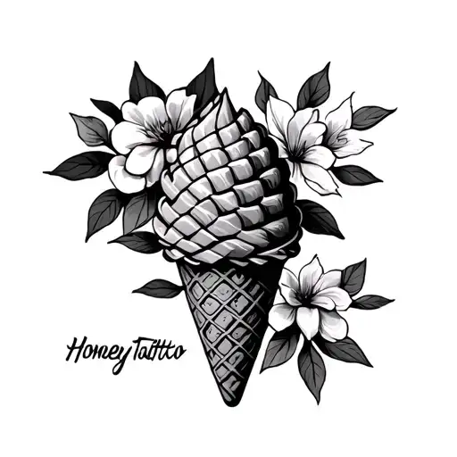 honey cone camo tattoo design idea