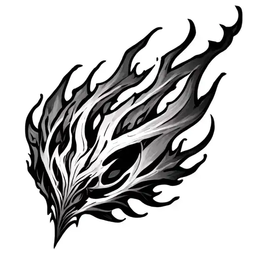 or my left arm i want it to be blackout style and with some tribal in there. I would love the first flame from darksouls tattoo design idea