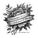 Philippians 4 13 tattoo design idea