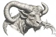 minotaur head tattoo design idea