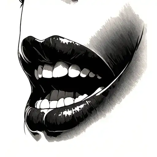 Throat tattoo design idea