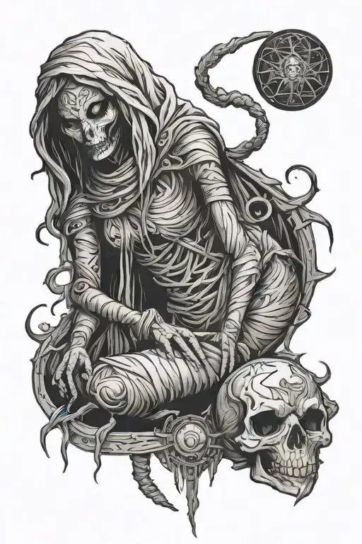 mummy 2017 witch tattoo design idea