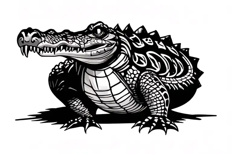 alligator tattoo design idea