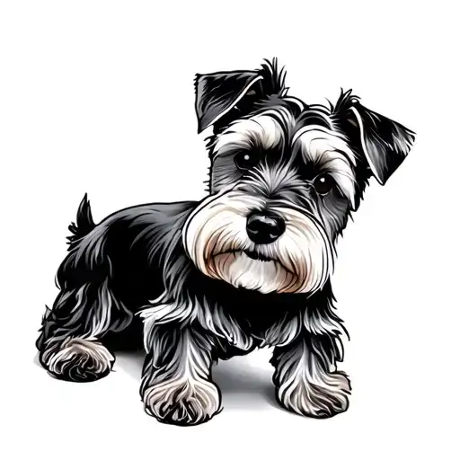 Miniature Schnauzer tattoo design idea