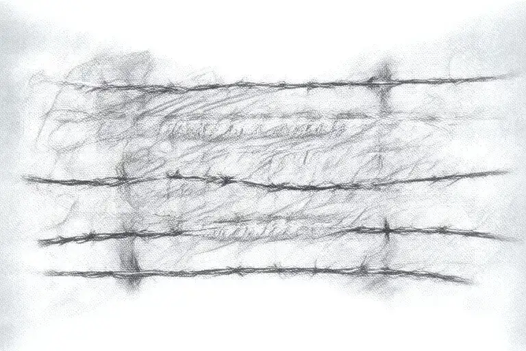 Barb Wire wrapped length wise name written tattoo design idea