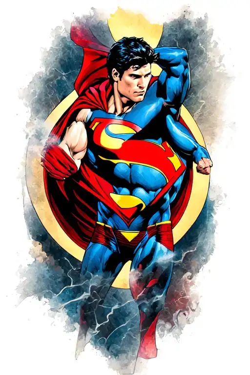 superman symbol tattoo design idea