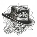 king piece, straw hat, tattoo design idea