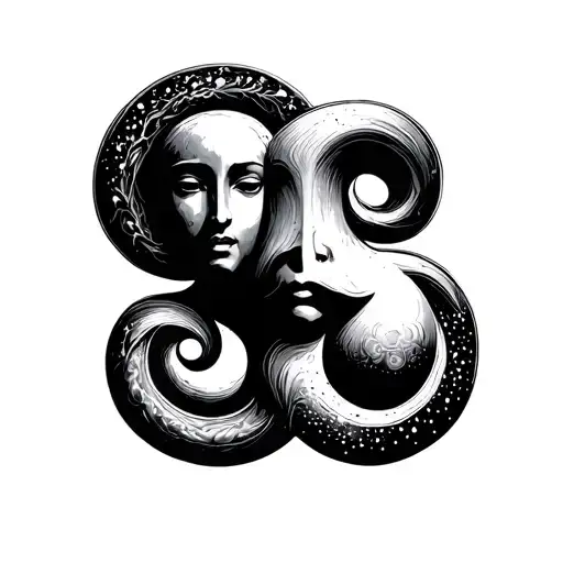 double venus symbol tattoo design idea