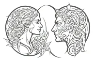 Eternal light lovers tattoo design idea